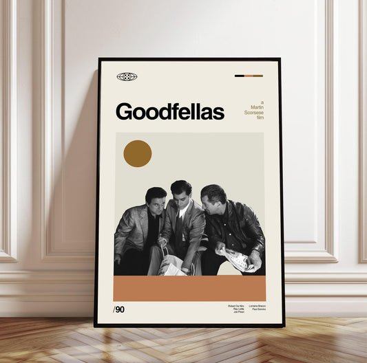 Goodfellas Movie Poster: Mid-Century Modern Minimalist Art Print