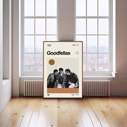 Goodfellas Movie Poster: Mid-Century Modern Minimalist Art Print