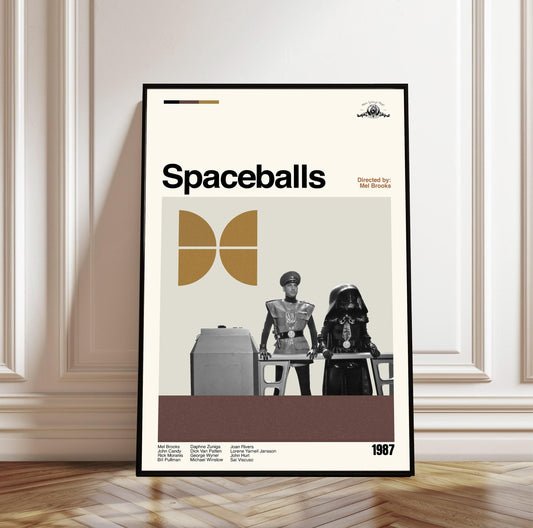 Spaceballs Movie Poster: Mid-Century Modern Minimalist Art Print