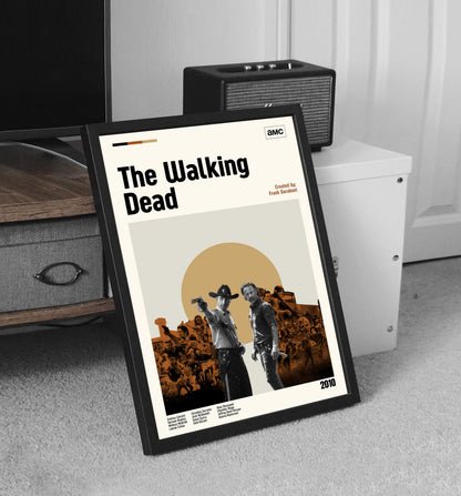 The Walking Dead Poster - Tv Series Poster - Midcentury Modern Art - Minimalist Print - Retro Poster - Vintage Print Art - Gifts for him