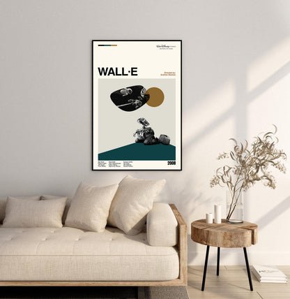 Wall-E Movie Poster: Mid-Century Modern Minimalist Art Print