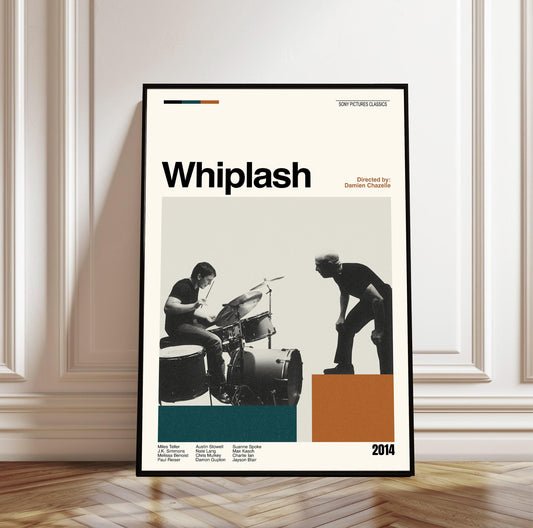Whiplash Movie Poster – Mid-Century Modern Minimalist Print