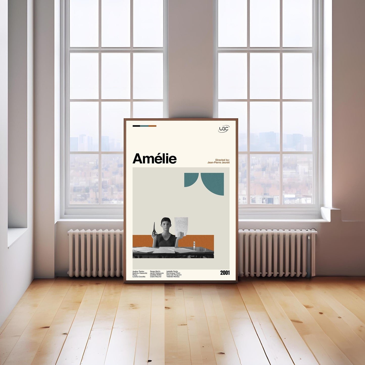 Amelie Movie Poster: Mid-Century Modern Minimalist Art Print