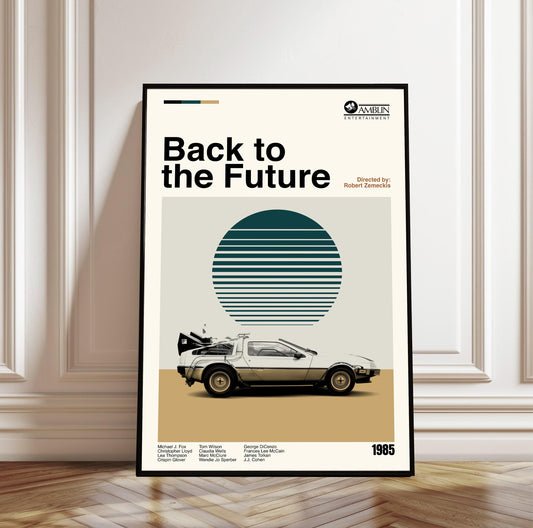 Back to the Future Poster – Minimalist Movie Art Print