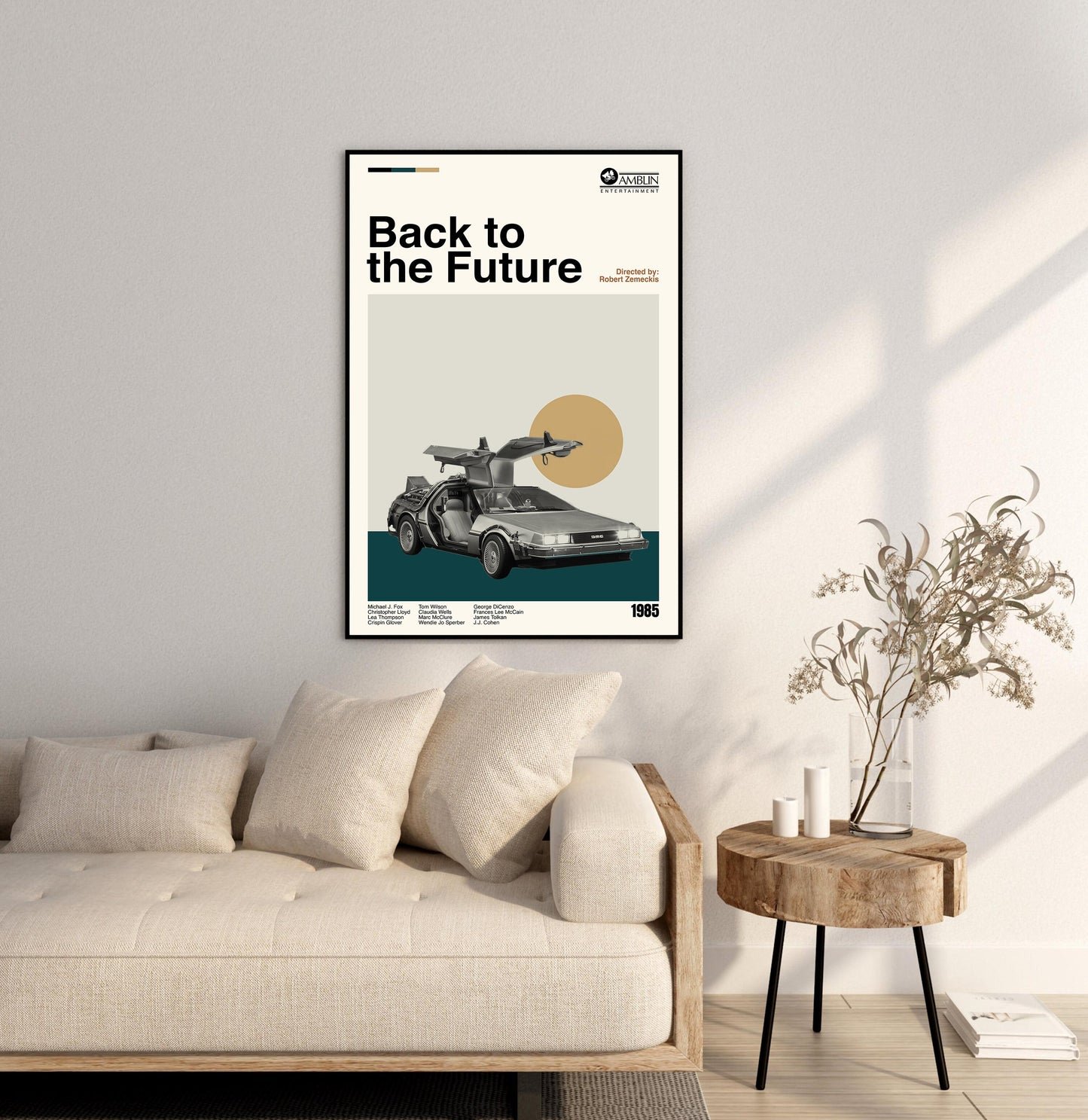 Back to the Future Movie Poster – Midcentury Modern Minimalist Print
