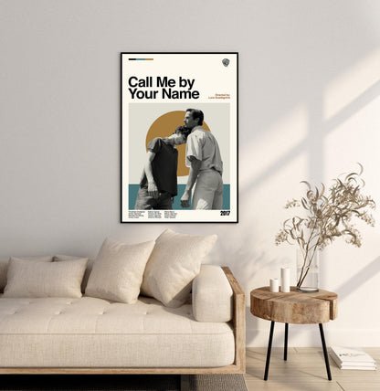 Call Me by Your Name Movie Poster: Mid-Century Modern Minimalist Art Print