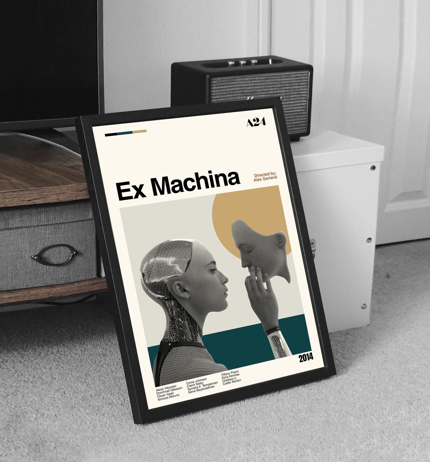 Ex Machina Movie Poster: Mid-Century Modern Minimalist Art Print