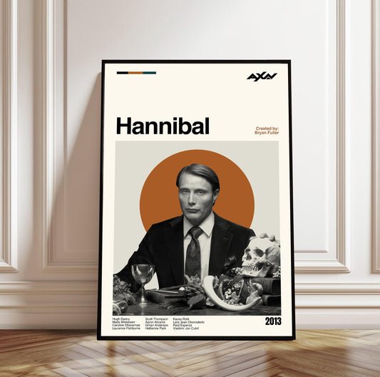Hannibal TV Series Poster - Mid-Century Modern Minimalist Print