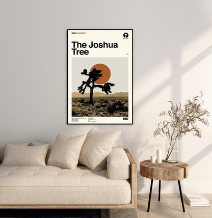Joshua Tree U2 Poster - Music Poster - Midcentury Modern Art - Minimalist Print - Retro Poster - Vintage Print - Wall Art - Gifts for him