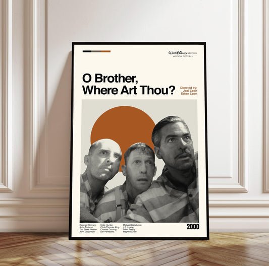 O Brother, Where Art Thou? Poster - Movie Poster - Midcentury Modern Art - Minimalist Print - Retro Poster - Vintage Print - Gifts for him