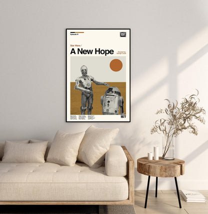 Star Wars: A New Hope - Minimalist Movie Poster Art Print