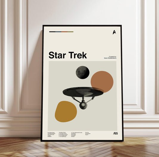 Star Trek Poster - Movie Poster - Midcentury Modern Art - Minimalist Print - Retro Poster - Vintage Print Art - Wall Art - Gifts for him