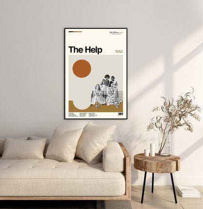 The Help Movie Poster: Mid-Century Modern Minimalist Art Print