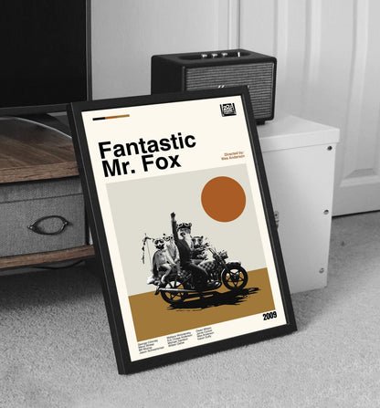 Fantastic Mr. Fox Poster - Movie Poster - Midcentury Modern Art - Minimalist Print - Retro Poster - Vintage Print - Wall Art - Gift for him