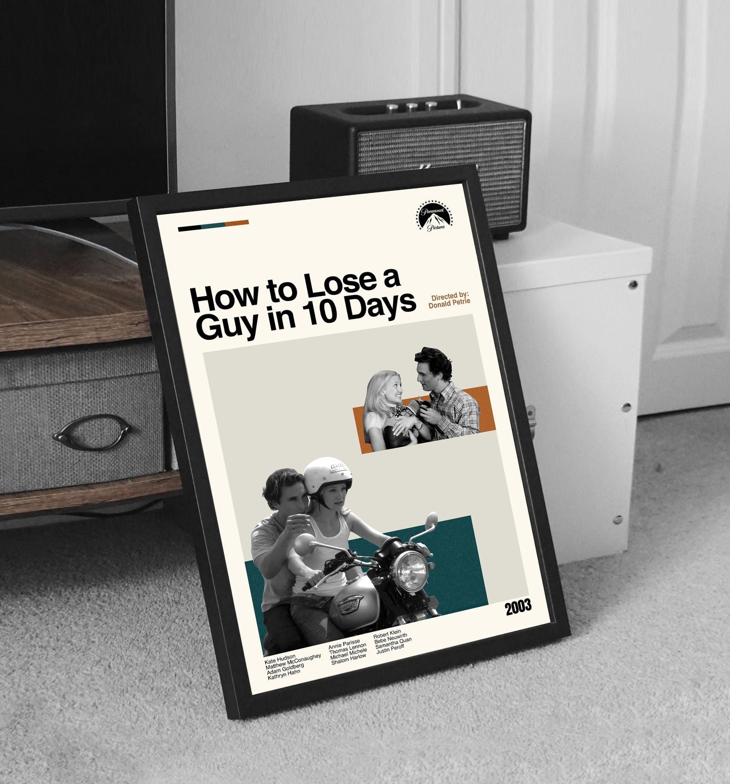 How to Lose a Guy in 10 Days Poster - Movie Poster - Midcentury Modern Art - Minimalist Print - Retro Poster - Vintage Print - Gift for him