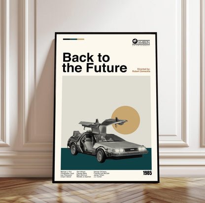 Back to the Future Movie Poster – Midcentury Modern Minimalist Print