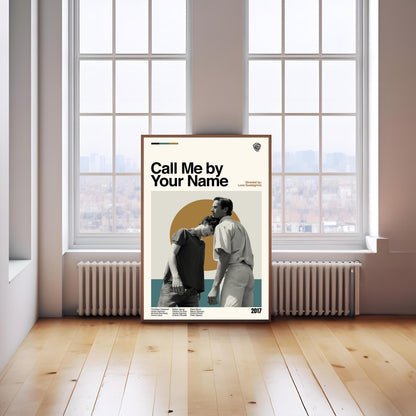 Call Me by Your Name Movie Poster: Mid-Century Modern Minimalist Art Print