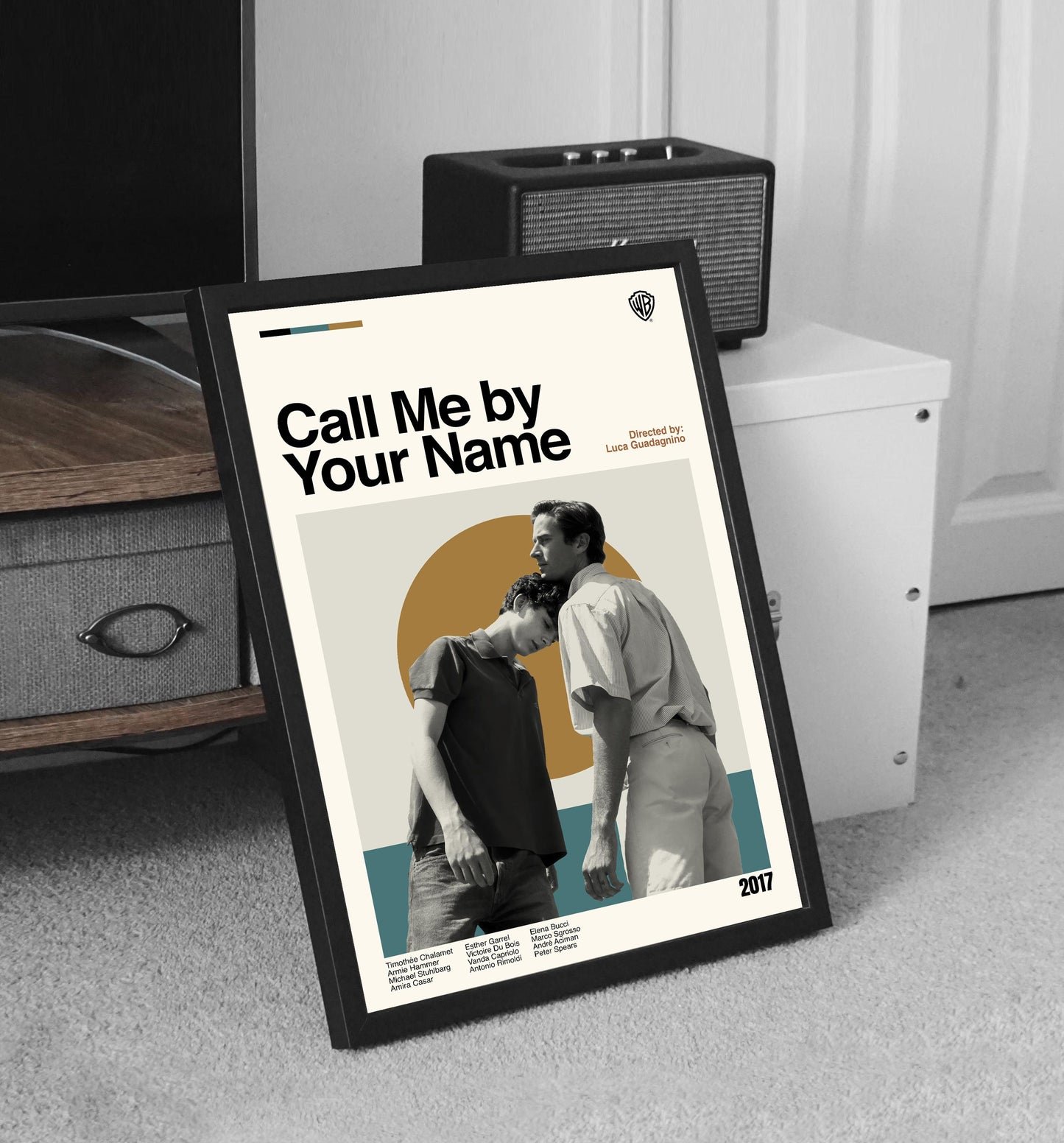 Call Me by Your Name Movie Poster: Mid-Century Modern Minimalist Art Print