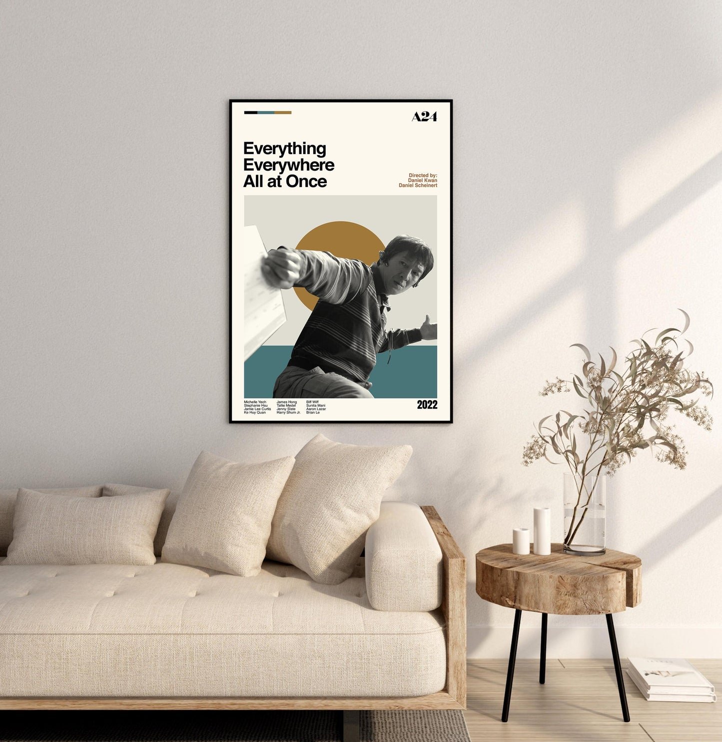 Everything Everywhere All at Once Movie Poster - Midcentury Modern Minimalist Print