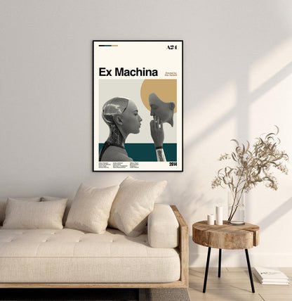 Ex Machina Movie Poster: Mid-Century Modern Minimalist Art Print