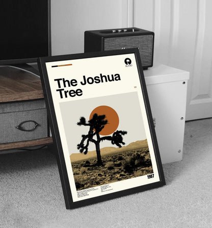 Joshua Tree U2 Poster - Music Poster - Midcentury Modern Art - Minimalist Print - Retro Poster - Vintage Print - Wall Art - Gifts for him