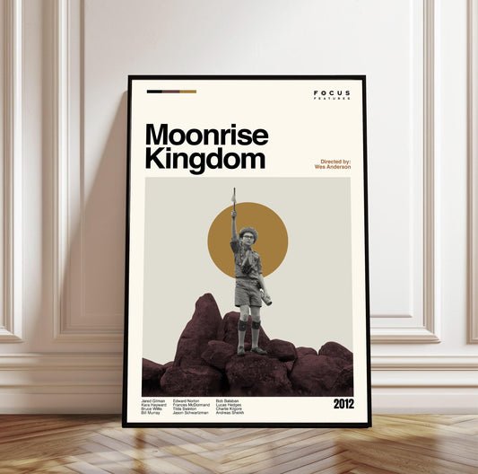 Moonrise Kingdom Movie Poster: Mid-Century Modern Minimalist Print