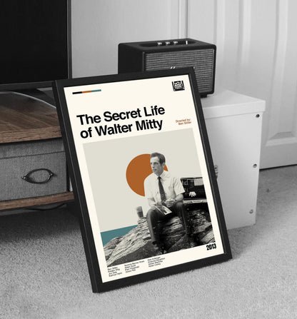 The Secret Life of Walter Mitty Poster - Movie Poster - Midcentury Modern Art - Minimalist Print - Retro Poster - Vintage Print - Wall Art