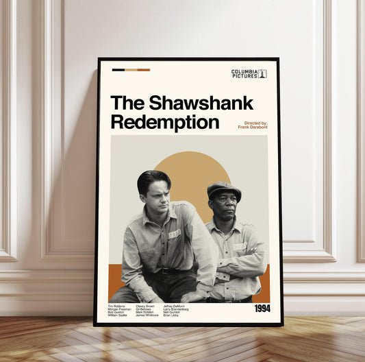 The Shawshank Redemption Poster – Mid-Century Modern Movie Print